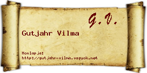 Gutjahr Vilma névjegykártya